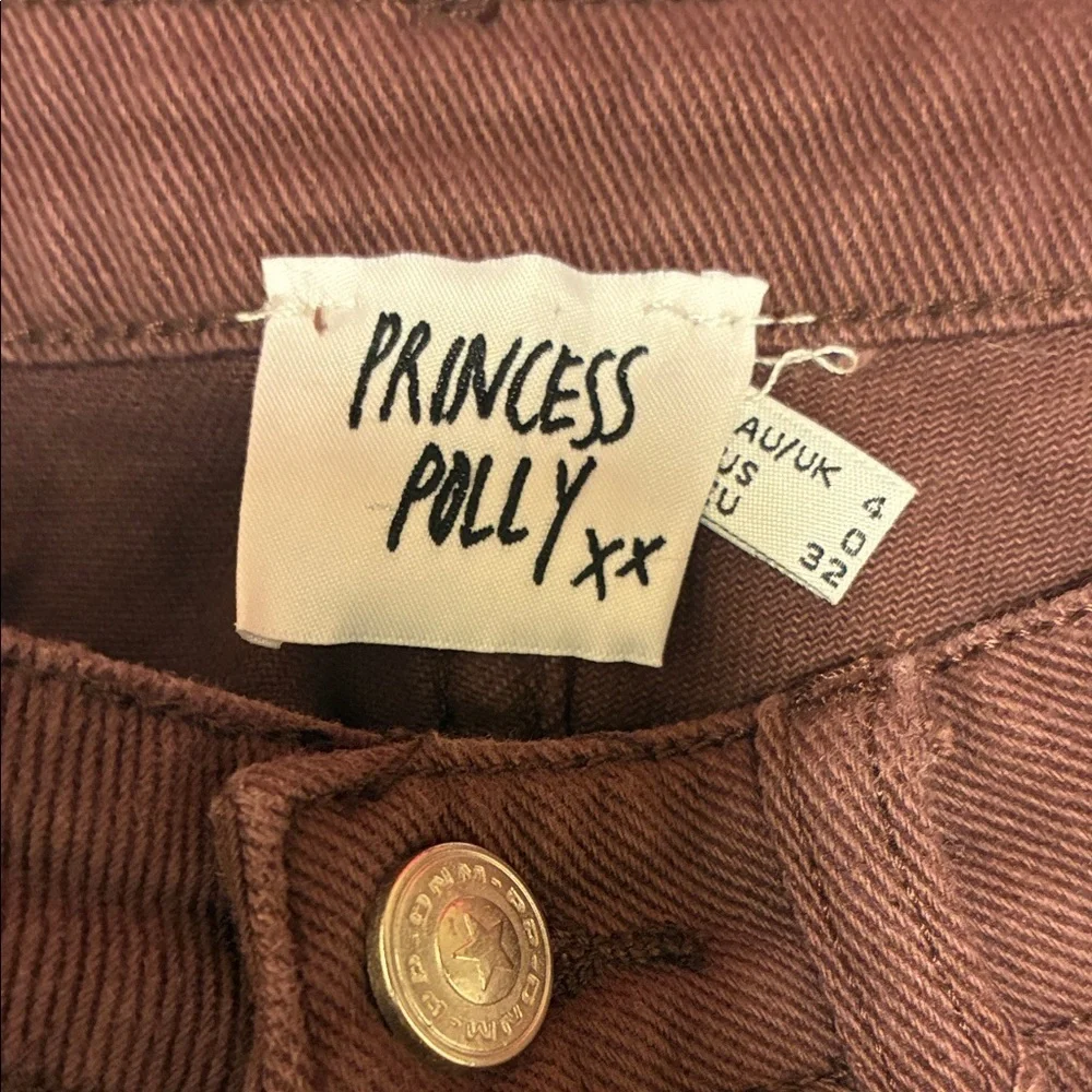 Princess Polly Chocolate Distressed Jean Shorts